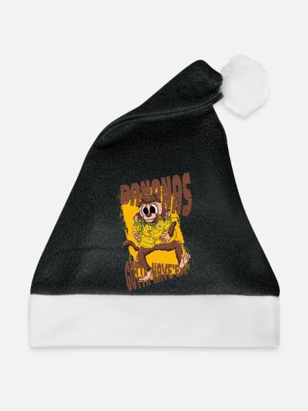 Bananen Affe - Weihnachtsmütze - Schwarz/Weiß