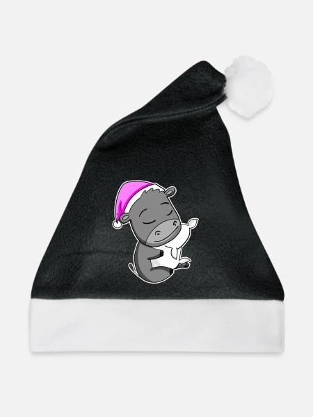 Esel - Weihnachtsmütze - Schwarz/Weiß - Vorne