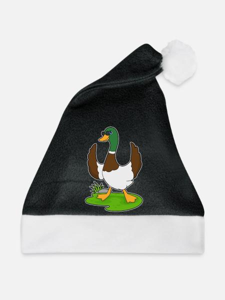 Ente Sonnenbrille - Weihnachtsmütze - Schwarz/Weiß - Vorne