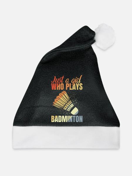 Badmintonspielerin - Weihnachtsmütze - Schwarz/Weiß