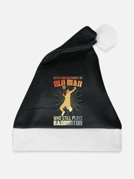 Badminton Großvater - Weihnachtsmütze - Schwarz/Weiß