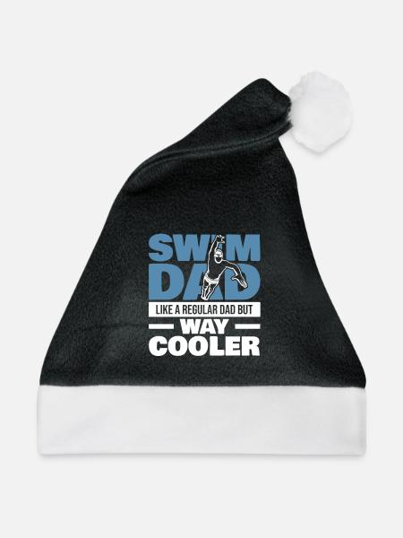 Schwimmer Papa - Weihnachtsmütze - Schwarz/Weiß - Vorne