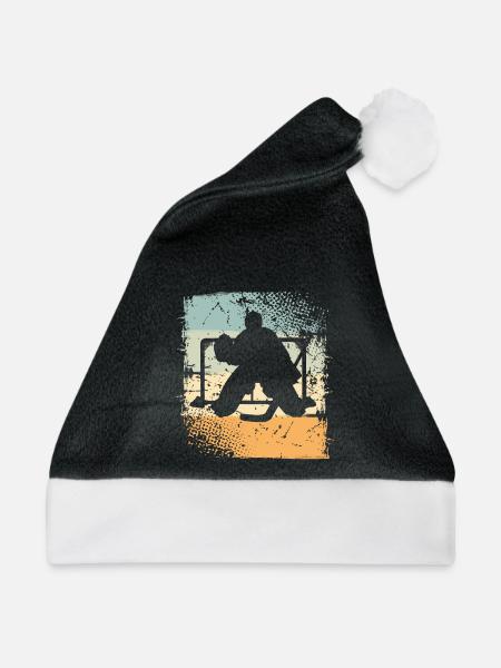 Eishockey - Weihnachtsmütze - Schwarz/Weiß