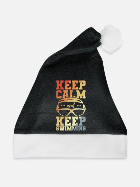 Lustiger Schwimmer Witz - Weihnachtsmütze - Schwarz/Weiß