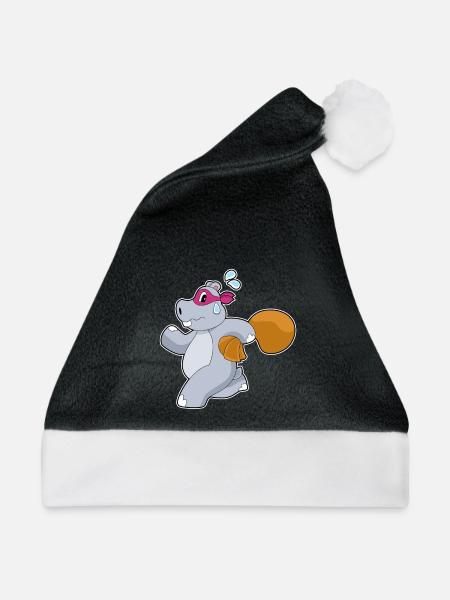 Nilpferd Bandit Geldsack - Weihnachtsmütze - Schwarz/Weiß