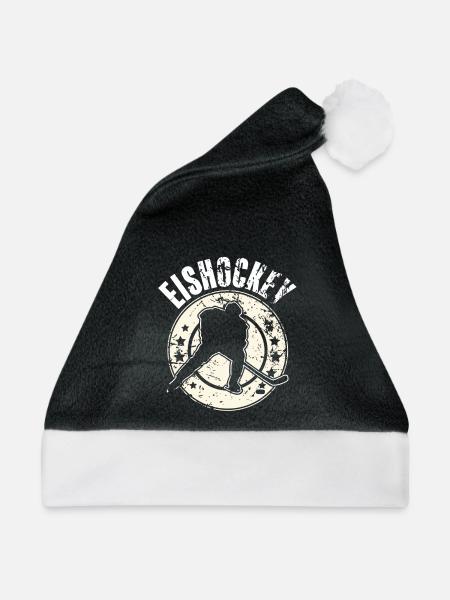 Eishockey - Weihnachtsmütze - Schwarz/Weiß