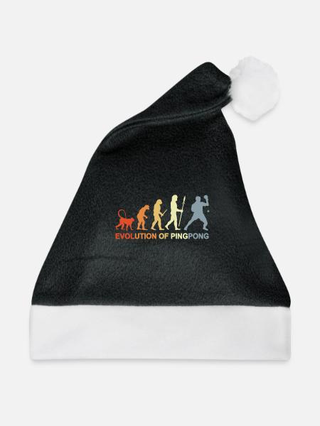 Entwicklung des Tischtennis - Weihnachtsmütze - Schwarz/Weiß