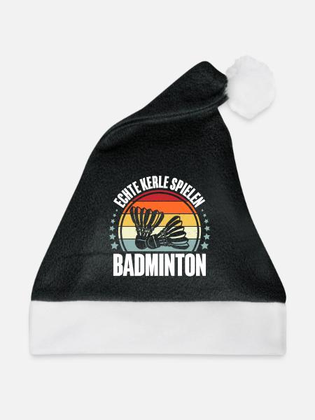 Badminton - Weihnachtsmütze - Schwarz/Weiß - Vorne