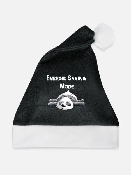 Träumender Panda Bär - Weihnachtsmütze - Schwarz/Weiß