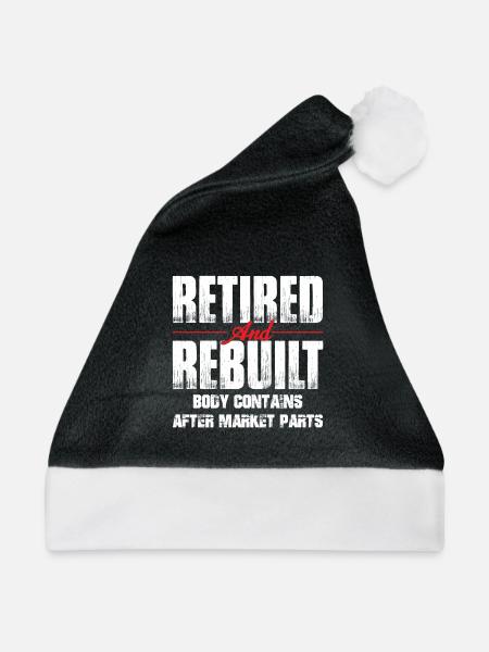 Retired Rebuilt Hip Replacement Surgery Recovery - Weihnachtsmütze - Schwarz/Weiß