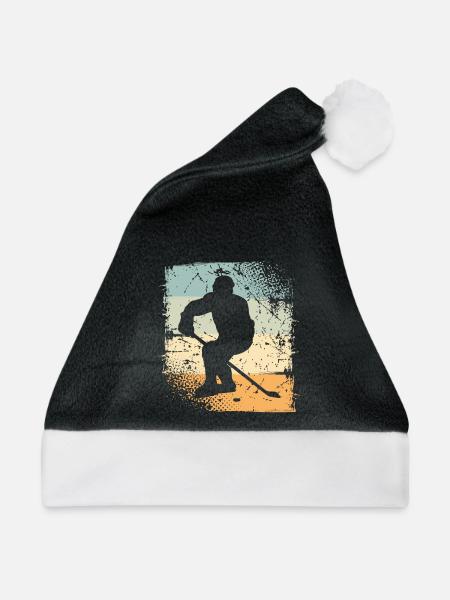 Eishockey - Weihnachtsmütze - Schwarz/Weiß
