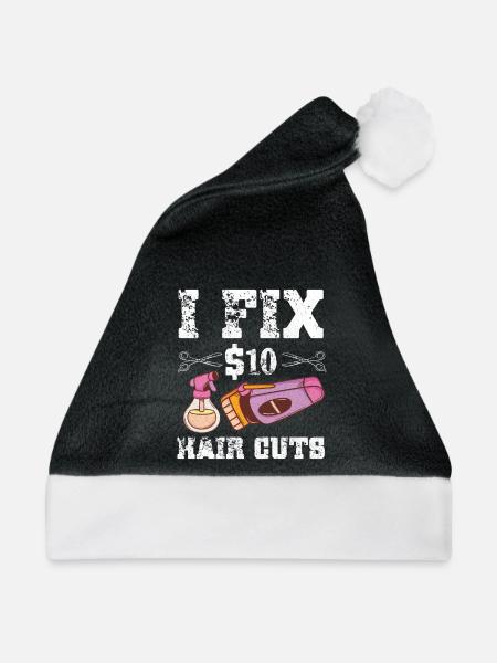 Barber Hairstylist Hairdresser Barbershop - Weihnachtsmütze - Schwarz/Weiß - Vorne