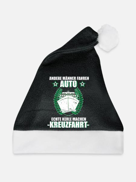 Kreuzfahrt Kreuzfahrer Urlaub Schiff Herren Reise - Weihnachtsmütze - Schwarz/Weiß - Vorne