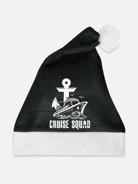 Cruise Ship Cruise Squad Cruise - Weihnachtsmütze - Schwarz/Weiß - Vorne