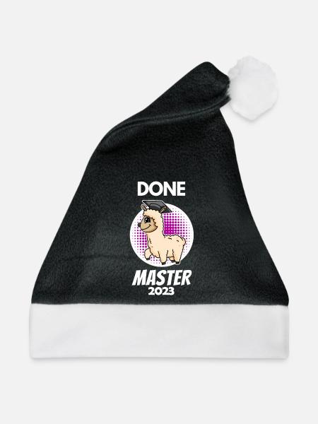 Master 2023 - Master abgeschlossen - Weihnachtsmütze - Schwarz/Weiß - Vorne