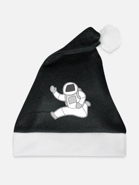 Astronaut Motiv - Weihnachtsmütze - Schwarz/Weiß - Vorne