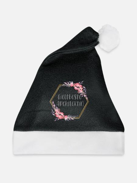 Weltbeste Architektin Architektur Beruf Geschenk - Weihnachtsmütze - Schwarz/Weiß