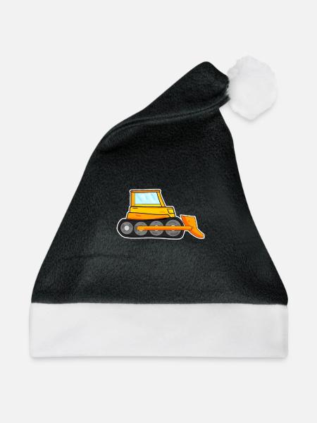 Bagger Baustelle Baggerfahrer - Weihnachtsmütze - Schwarz/Weiß