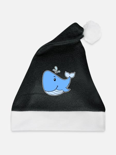 Ozean Wal - Weihnachtsmütze - Schwarz/Weiß - Vorne