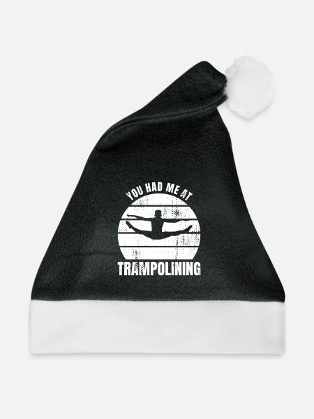 Du hattest mich beim Trampolinspringen - Weihnachtsmütze - Schwarz/Weiß - Vorne