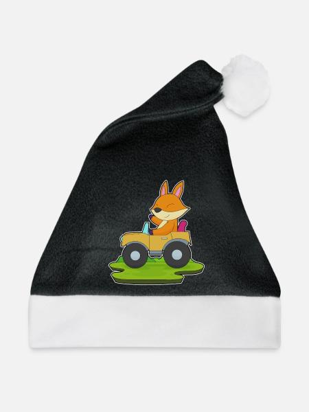 Fuchs Auto - Weihnachtsmütze - Schwarz/Weiß