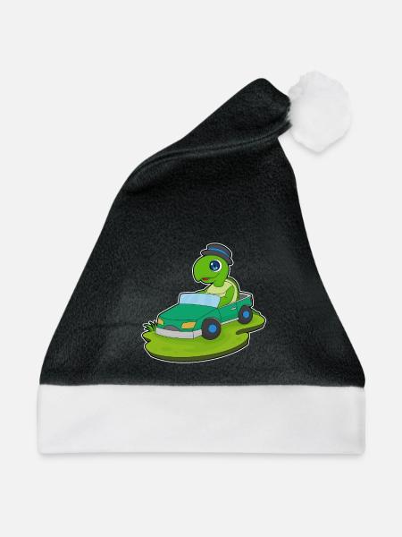 Schildkröte Auto - Weihnachtsmütze - Schwarz/Weiß