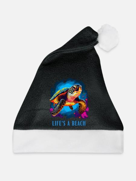Life's a beach - Weihnachtsmütze - Schwarz/Weiß