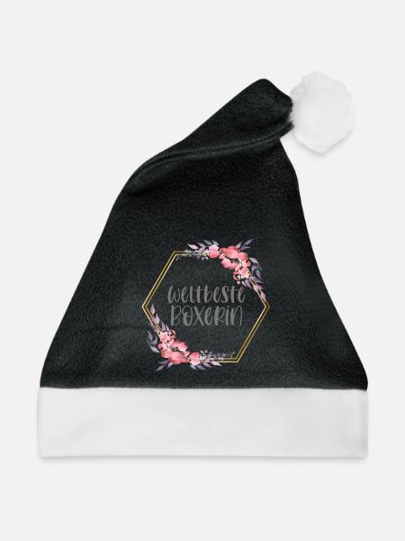 Weltbeste Boxerin Boxen Hobby Geschenk - Weihnachtsmütze - Schwarz/Weiß