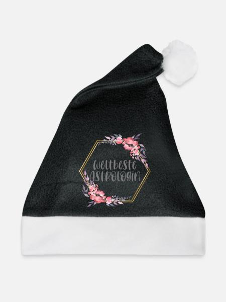 Weltbeste Astrologin Astrologie Beruf Geschenk - Weihnachtsmütze - Schwarz/Weiß