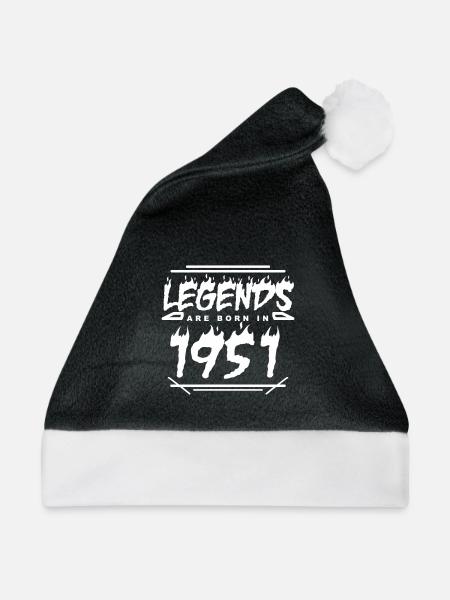 1951 - Jahrgang 1951 - Baujahr 1951 - Weihnachtsmütze - Schwarz/Weiß - Vorne