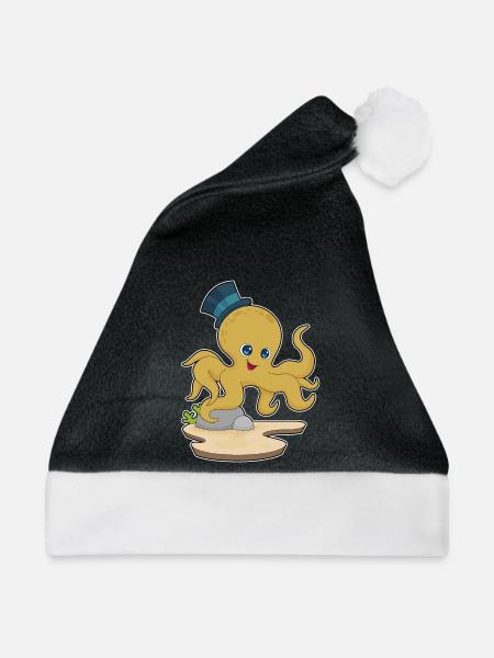 Krake Zylinder - Weihnachtsmütze - Schwarz/Weiß