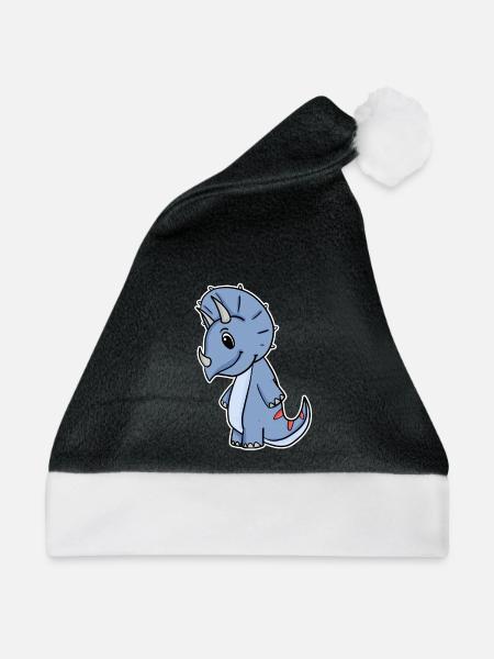 Dinosaurier Dino - Weihnachtsmütze - Schwarz/Weiß
