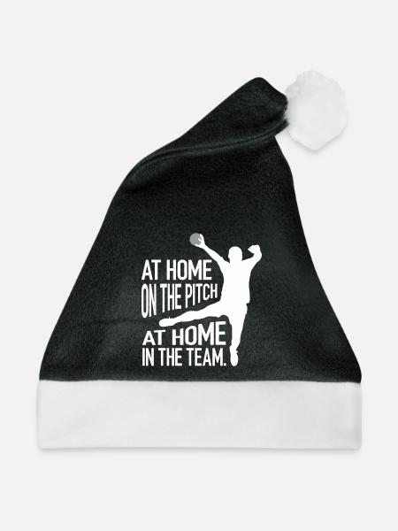 Handball Handballer At Home Team Geschenk Spieler - Weihnachtsmütze - Schwarz/Weiß