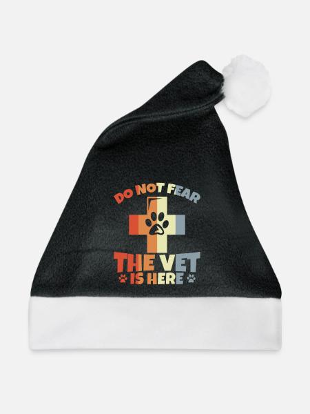 Tierarzt Witz - Weihnachtsmütze - Schwarz/Weiß