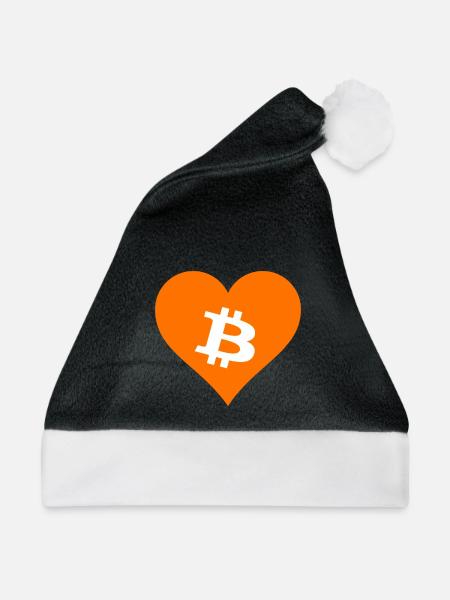 Bitcoin Crypto Cryptocurrency Splash - Weihnachtsmütze - Schwarz/Weiß