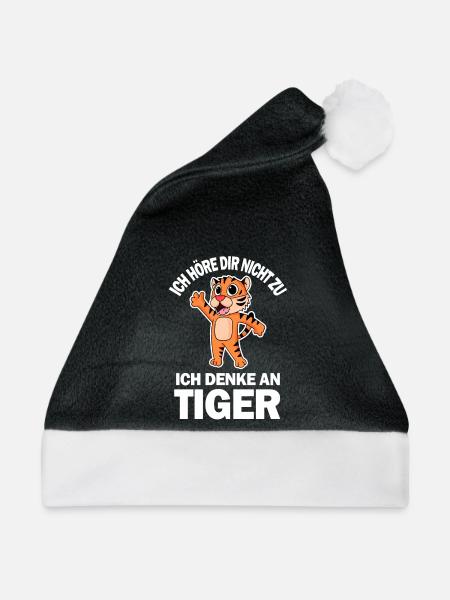 Tier Tiger - Weihnachtsmütze - Schwarz/Weiß