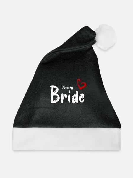 Team Bride - Weihnachtsmütze - Schwarz/Weiß - Vorne