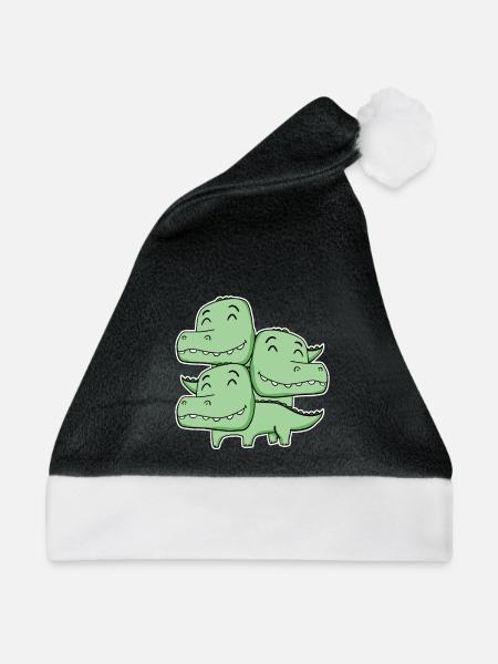 Korkodil Motiv - Weihnachtsmütze - Schwarz/Weiß