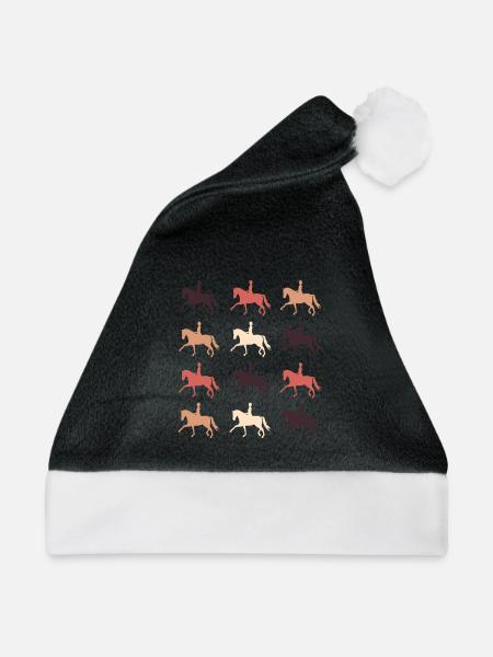 Dressurpferd - Weihnachtsmütze - Schwarz/Weiß