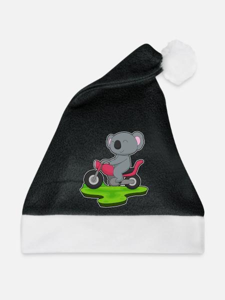 Koala Motorrad - Weihnachtsmütze - Schwarz/Weiß