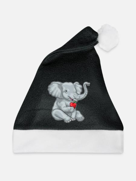 Elefant Apfel  - Weihnachtsmütze - Schwarz/Weiß