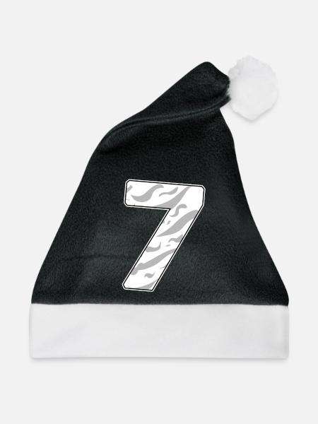 7 - Weihnachtsmütze - Schwarz/Weiß - Vorne