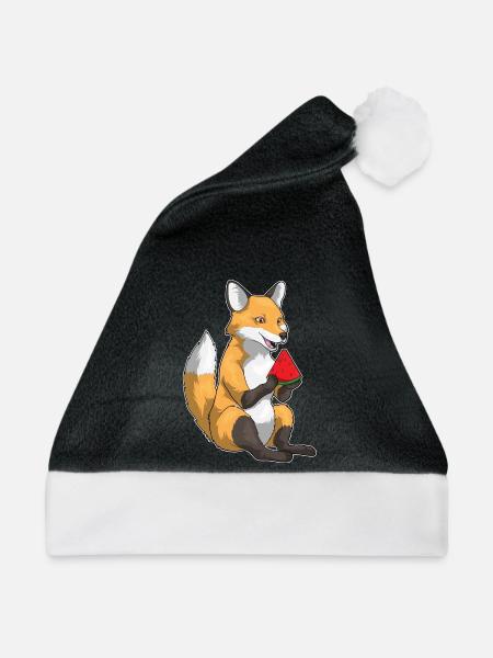 Fuchs Wassermelone - Weihnachtsmütze - Schwarz/Weiß