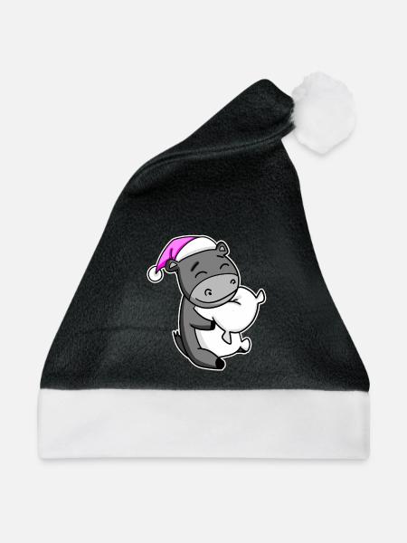 Esel Müde Ausschlafen Schlafen Mädchen - Weihnachtsmütze - Schwarz/Weiß