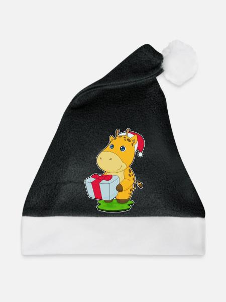 Giraffe Weihnachten Paket - Weihnachtsmütze - Schwarz/Weiß