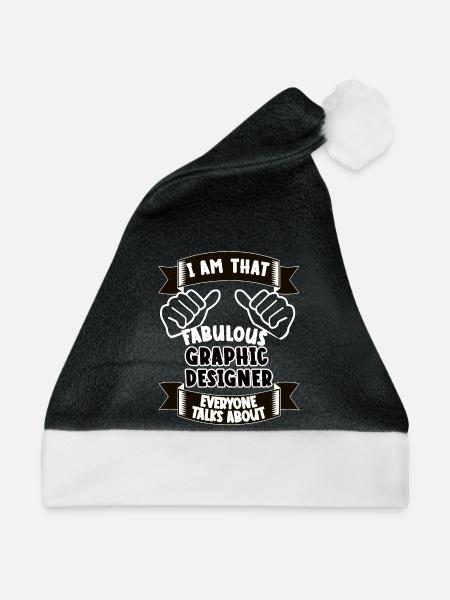 Grafikdesigner Lustiger Spruch Geschenk - Weihnachtsmütze - Schwarz/Weiß