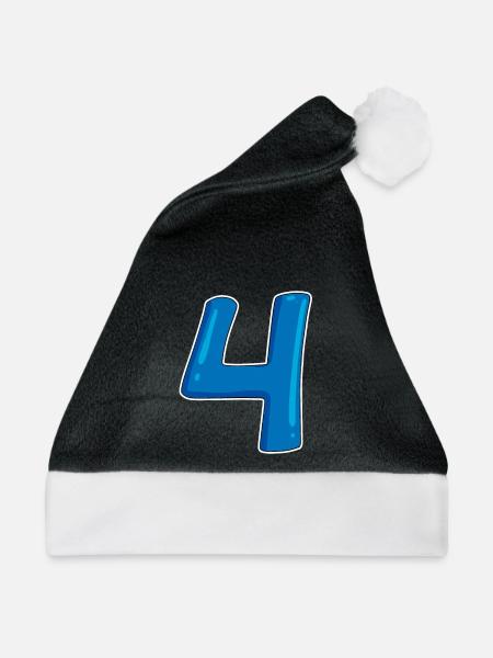 4 - Weihnachtsmütze - Schwarz/Weiß - Vorne