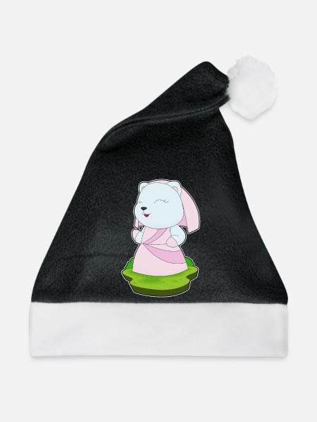 Eisbär Braut Hochzeitskleid Hochzeit - Weihnachtsmütze - Schwarz/Weiß - Vorne
