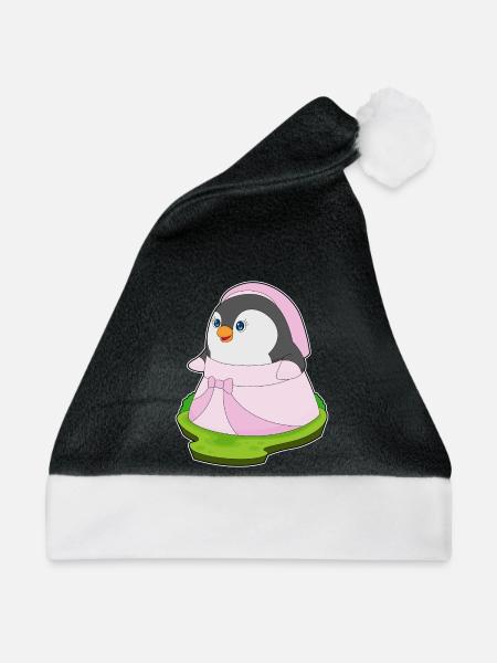 Pinguin Braut Hochzeitskleid Hochzeit - Weihnachtsmütze - Schwarz/Weiß - Vorne