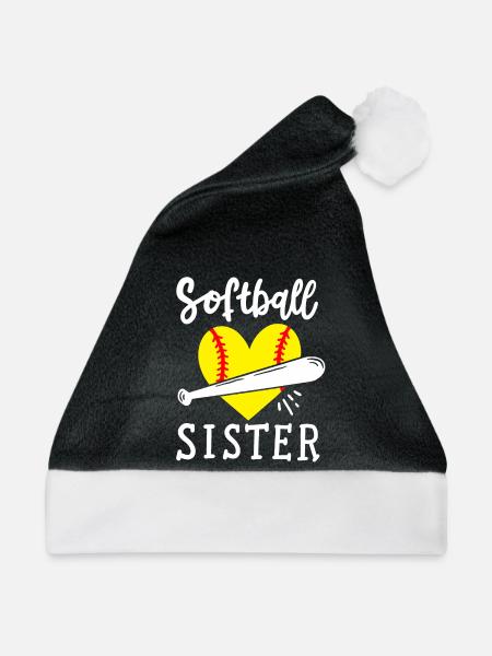 Softball Schwester - Weihnachtsmütze - Schwarz/Weiß